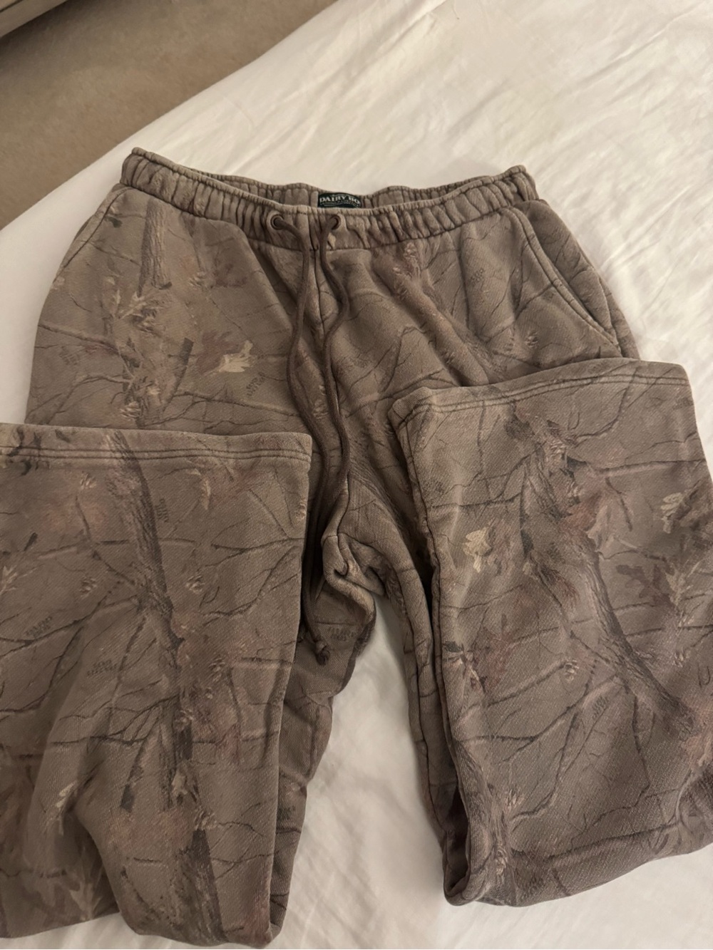 Neutral Taupe Camo Jogger Sweatpants